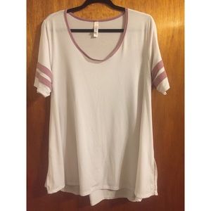 White LulaRoe Perfect Tee